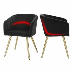 EUGAD Esszimmerstuhl (4 Stück), 4er-Set Esszimmerstuhl Polsterstuhl aus Samt Dunkelgrün Dunkelgrau, Dunkelgr&uuml;n, Rosa, Schwarz -Eugad Möbel Einkaufen f2622d62 6a41 4841 bafa e94bcf4d800b