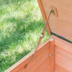 EUGAD Tierhaus, Hundehütte Hundehaus Massivholz draußen Wetterfest Aufklappbar Hellrot 103 x 66 x 71 cm -Eugad Möbel Einkaufen f327e613 f38a 5a1f a374 ba9de059f165