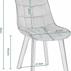EUGAD Esszimmerstuhl (2 Stück), Wohnzimmerstuhl mit Rückenlehne, Polsterstuhl Küchenstuhl Weich Samt und Holz für ESS- und Wohnzimmer Schwarz Dunkelgrau, Dunkelgrün, Rosa -Eugad Möbel Einkaufen f378791d 80e2 454d b1ba 55264d8978eb