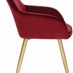 EUGAD Polsterstuhl (Set, 1 Stück), Esszimmerstuhl Küchenstuhl Samt, mit goldener Metallbeinen Blau, Bordeaux, Dunkelgrau, Dunkelgrün, Hellgrau, Rosa, Schwarz -Eugad Möbel Einkaufen f3e70a95 cf2f 553e a04a 1ee73821ad28