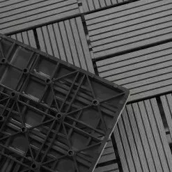 EUGAD WPC-Fliesen, 22 Stück WPC Terrassenfliesen Klickfliesen 30x30cm Coffee Anthrazit, Dunkelgrau, Hellgrau -Eugad Möbel Einkaufen f450fe5e 7cdb 56bf 9715 668c03ae839d