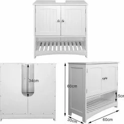 EUGAD Waschbeckenunterschrank Badschrank Unterschrank ohne Waschbecken Weiß -Eugad Möbel Einkaufen f4706486 aa54 5941 a9dc cf9c6d240bf9