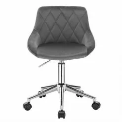 EUGAD Schreibtischstuhl (1 Stück), Bürohocker Rollhocker mit Rollen, Samt, höhenverstellbar, Rosa Dunkellgrau, Hellgrau -Eugad Möbel Einkaufen f4bf6824 f77a 49a2 8cbd 646dd32f138b