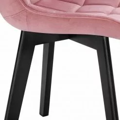 EUGAD Esszimmerstuhl (6 Stück), Wohnzimmerstuhl mit Rückenlehne, Polsterstuhl Küchenstuhl Weich Samt und Holz für ESS- und Wohnzimmer Schwarz Dunkelgrau, Dunkelgrün, Rosa -Eugad Möbel Einkaufen f4ef669f 0342 5ddb 8909 401ec79c3cd7