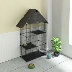 EUGAD Freigehege, Kleintierkäfig Katzenkäfig Schwarz 75x39x145cm 10 EUGAD Freigehege, Kleintierkäfig Katzenkäfig Schwarz 75x39x145cm -Eugad Möbel Einkaufen f53997ea 0c01 561c af16 81ba3965eb67