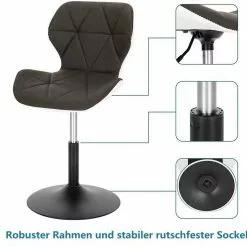 EUGAD Barhocker (4 St), niedriger Barhocker 360° Drehstuhl mit Rückenlehne 120kg belastbar Stuhl höhenverstellbar Kunstleder Sitzhöhe 40-54cm Dunkelbraun Weiß Anthrazit+Weiß, Dunkelbraun+Weiß -Eugad Möbel Einkaufen f6005b7a a2d1 49c2 8a07 23796d921361