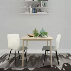 EUGAD Esszimmerstuhl (4 Stück), Polsterstuhl Wohnzimmerstuhl Samtstuhl Sessel mit Rückenlehne, Metallbeine, Sitzfläche aus Samt, Blau Creme, Dunkelgrau, Hellgrau, Rosa -Eugad Möbel Einkaufen f65ad76c 8edc 4474 8d38 71f9559297c1