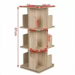 EUGAD Bücherregal, Raumteiler Standregal mit 3 Ebenen, 360° frei drehbar, MDF, Natur 9 EUGAD Bücherregal, Raumteiler Standregal mit 3 Ebenen, 360° frei drehbar, MDF, Natur -Eugad Möbel Einkaufen f69a97ec 70cf 5d5c ae70 fe699cb41c95