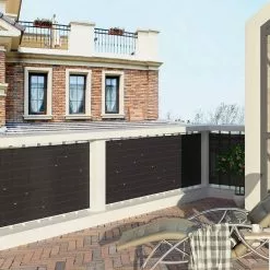 EUGAD Balkonsichtschutz PVC Sichtschutzmatte Grau 3 x 1 m (L x B), Balkon & Terrasse Gartenzaun -Eugad Möbel Einkaufen f6a7b498 698a 5799 8994 c8fd142cb983