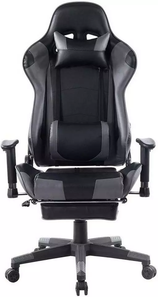 EUGAD Gaming Chair, Bürostuhl Schreibtischstuhl, Kunstleder, mit Ledenkissen Kopfstütze einstellbaren Armlehnen Weiß Grau, Rot, Weiß 7 EUGAD Gaming Chair, Bürostuhl Schreibtischstuhl, Kunstleder, mit Ledenkissen Kopfstütze einstellbaren Armlehnen Weiß Grau, Rot, Weiß – Bild 7
