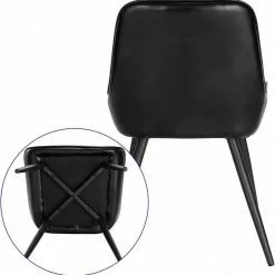 EUGAD Esszimmerstuhl, 2 Stücke Esszimmerstuhl Küchenstuhl Kunstleder Braun, Dunkelbraun, Dunkelgrün, Grau, Schwarz -Eugad Möbel Einkaufen f754e32e 99e3 5945 b5ae ec82a24e2e19