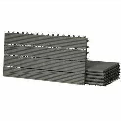 EUGAD WPC-Fliesen, WPC Fliesen Klickfliesen in Holzoptik 12 Stücke für 2m² Coffee Anthrazit, Grau, Hellgrau, Braun -Eugad Möbel Einkaufen f79ad1f5 3f1e 515b 95e2 56fb2b6d7472