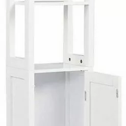 EUGAD Hochschrank Badezimmerschrank mit 5 großen Fächern, Breite/Höhe: 23/160 cm