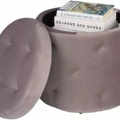 EUGAD Sitzhocker, Sitztruhe mit Stauraum, Sitz rund mit Deckel, Samt, ca.27L, Rosa Dunkelgrau, Hellgrau -Eugad Möbel Einkaufen f808c965 d6f9 5529 bff5 6d2847705f15