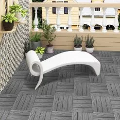 EUGAD WPC-Fliesen, 22 Stück WPC Terrassenfliesen 30x30cm Holzstruktur Coffee Anthrazit, Dunkelgrau, Hellgrau -Eugad Möbel Einkaufen f84d0f52 8593 56a7 98c0 ae8f2239592c