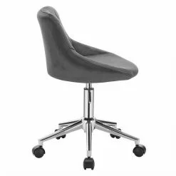 EUGAD Schreibtischstuhl (1 Stück), Bürohocker Rollhocker mit Rollen, Samt, höhenverstellbar, Rosa Dunkellgrau, Hellgrau -Eugad Möbel Einkaufen f904933f 043a 5e13 b258 45d1d60086d6