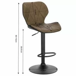 EUGAD Barhocker, 4er-Set mit Rückenlehne aus Kunstleder Metall Braun Anthrazit, Dunkelbraun, Grau -Eugad Möbel Einkaufen fae39342 c9b8 4c40 8687 73b2b52f267b