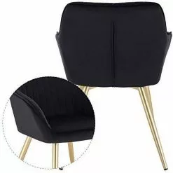 EUGAD Polsterstuhl (Set, 1 Stück), Esszimmerstuhl Küchenstuhl Samt, mit goldener Metallbeinen Blau, Bordeaux, Dunkelgrau, Dunkelgrün, Hellgrau, Rosa, Schwarz -Eugad Möbel Einkaufen faf3e088 cd9f 424e a5d8 9667acdbfb05