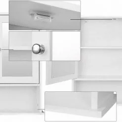 EUGAD Spiegelschrank Hängeschrank mit Ablage mit Ablage Schminkschrank aus Holz 56 x 58 x 13 cm weiß -Eugad Möbel Einkaufen fb777925 586b 526c 8910 e33a611359ce