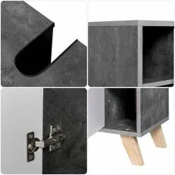 EUGAD Waschbeckenunterschrank Unterschrank Badezimmerschrank mit Tür 60 x 30 x 62 cm Grau-Weiß -Eugad Möbel Einkaufen fc5b7af0 a79c 57ea af97 9a5a0c99e0e4