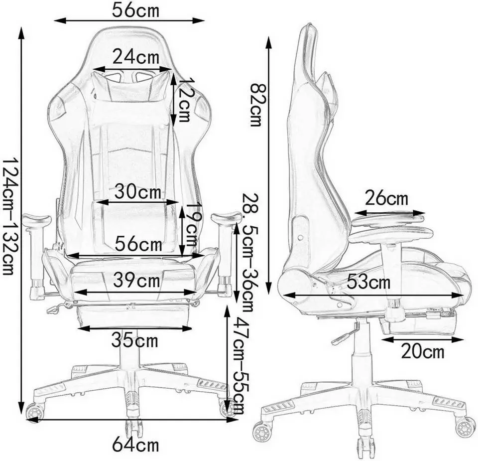 EUGAD Gaming Chair, Bürostuhl Schreibtischstuhl, Kunstleder, mit Ledenkissen Kopfstütze einstellbaren Armlehnen Weiß Grau, Rot, Weiß 16 EUGAD Gaming Chair, Bürostuhl Schreibtischstuhl, Kunstleder, mit Ledenkissen Kopfstütze einstellbaren Armlehnen Weiß Grau, Rot, Weiß – Bild 16