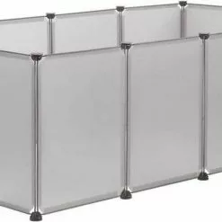 EUGAD Freigehege, Freigehege für Kaninchen Hasen Meerschweinchen Welpenauslauf DIY, 12 Platten 145 x 75 x 46 cm Grau, Schwarz, Transparent, Weiß -Eugad Möbel Einkaufen fd51ebcc 95ae 523e a453 85a19ed5ba98