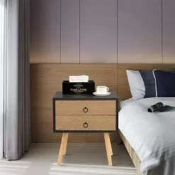EUGAD Nachttisch, 2er-Set Beistelltisch mit 2 Schubladen Nachtkommode Nachtschrank Holzbeine MDF 46x35x50cm Weiß Grau, Weiß 22 EUGAD Nachttisch, 2er-Set Beistelltisch mit 2 Schubladen Nachtkommode Nachtschrank Holzbeine MDF 46x35x50cm Weiß Grau, Weiß -Eugad Möbel Einkaufen fe6638a6 9f7e 50b3 9477 b4dfd38f3ec6
